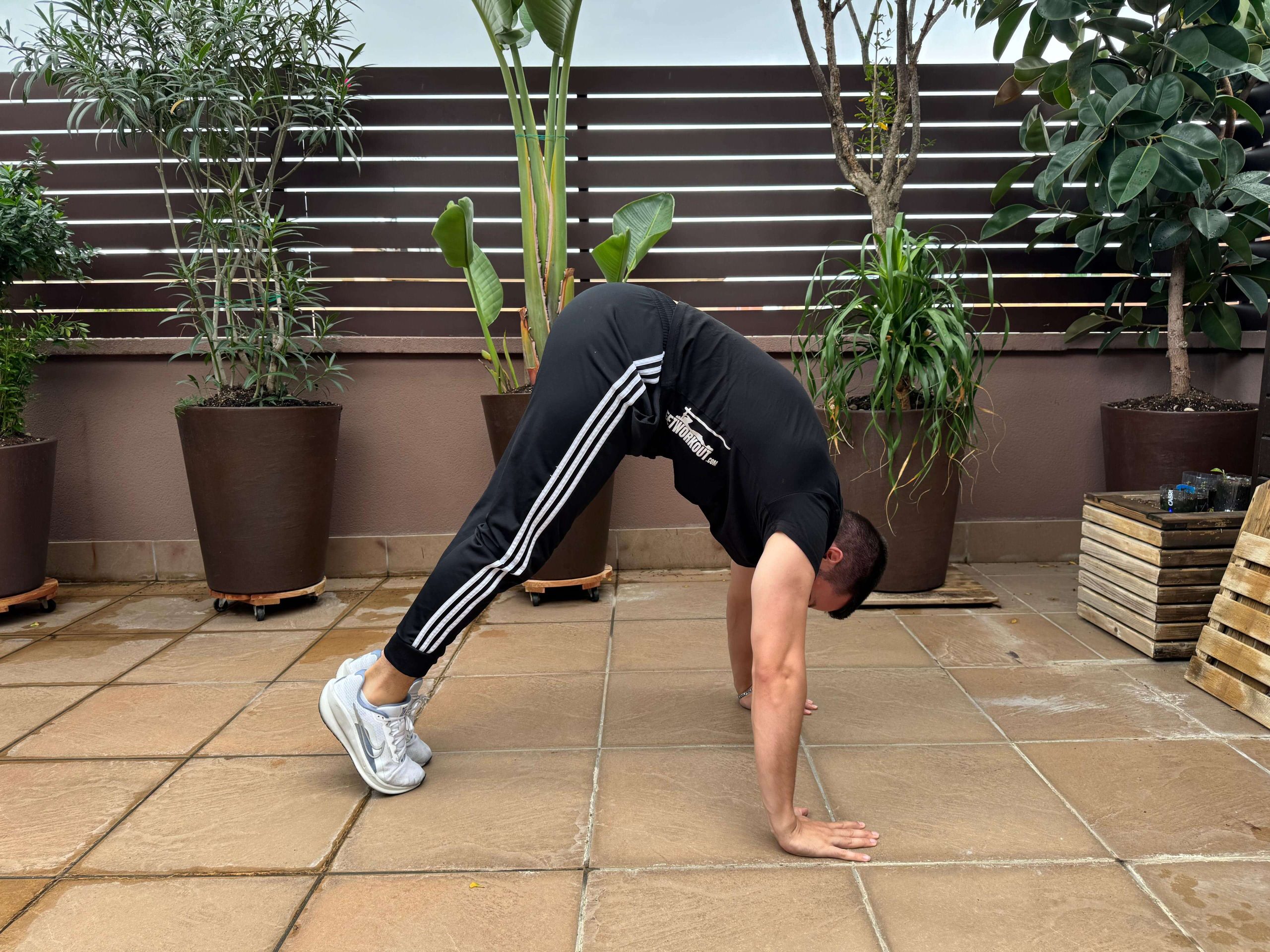 Pike push ups en suelo