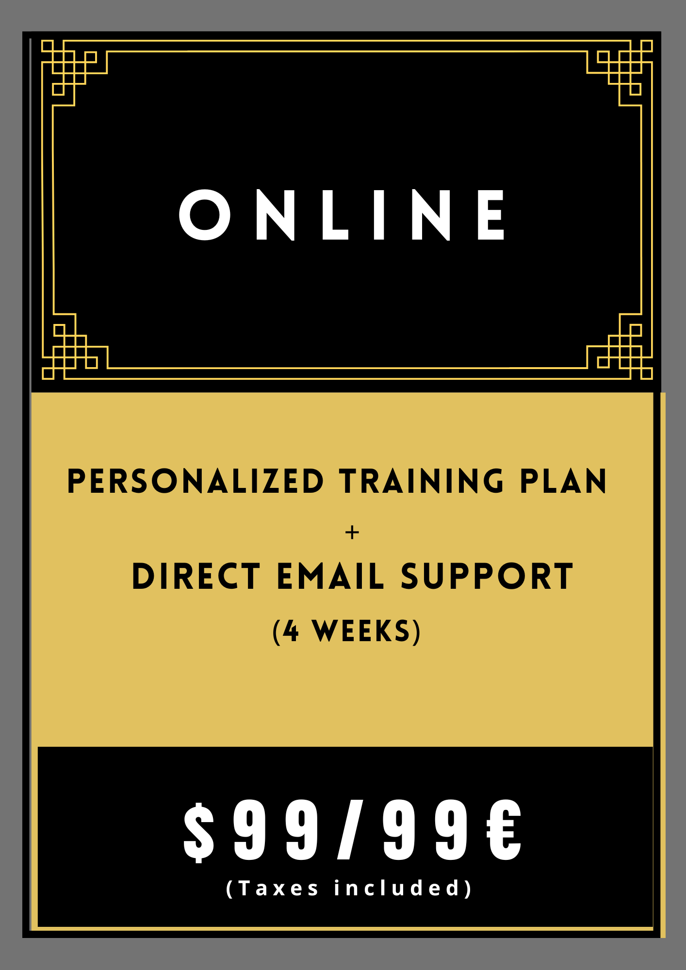 Online Coaching $99